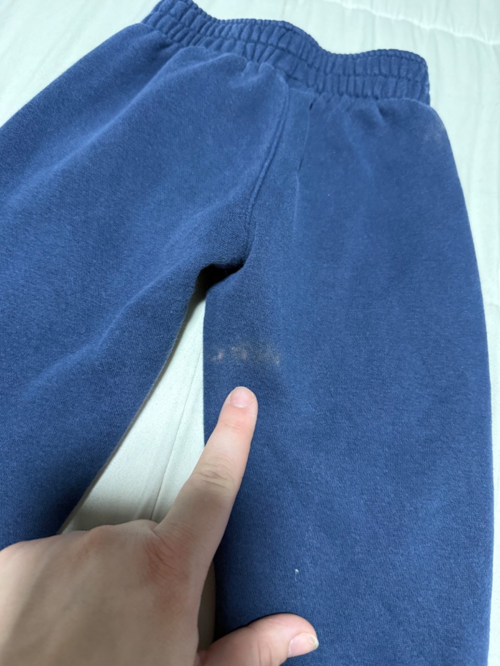 Nike 2T Blue Fleece Jogger Pants Pull-On Elastic Waist Solid Logo - Picture 3 of 7